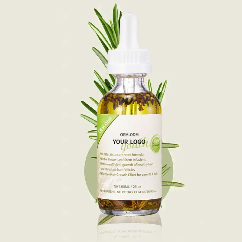 Wholesale Natural Organic Herbal Rosemary Hair Growth Oil Serum Nourishing Scalp Treatment for Men and Women Use at Home