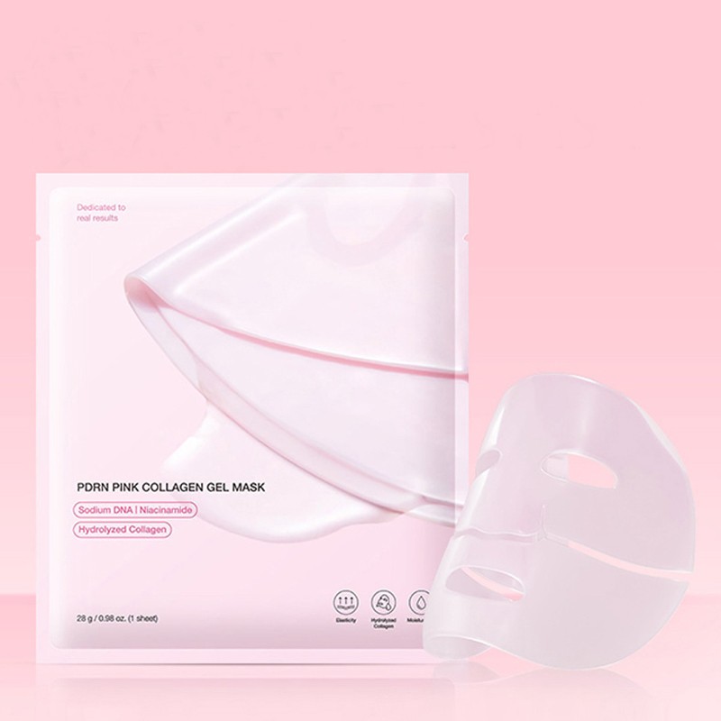 PINK PDRN Hydrogel Collagen Facial Patches Moisturizing Hydrating Face Mask Sheet Gel for Beauty Skin Care