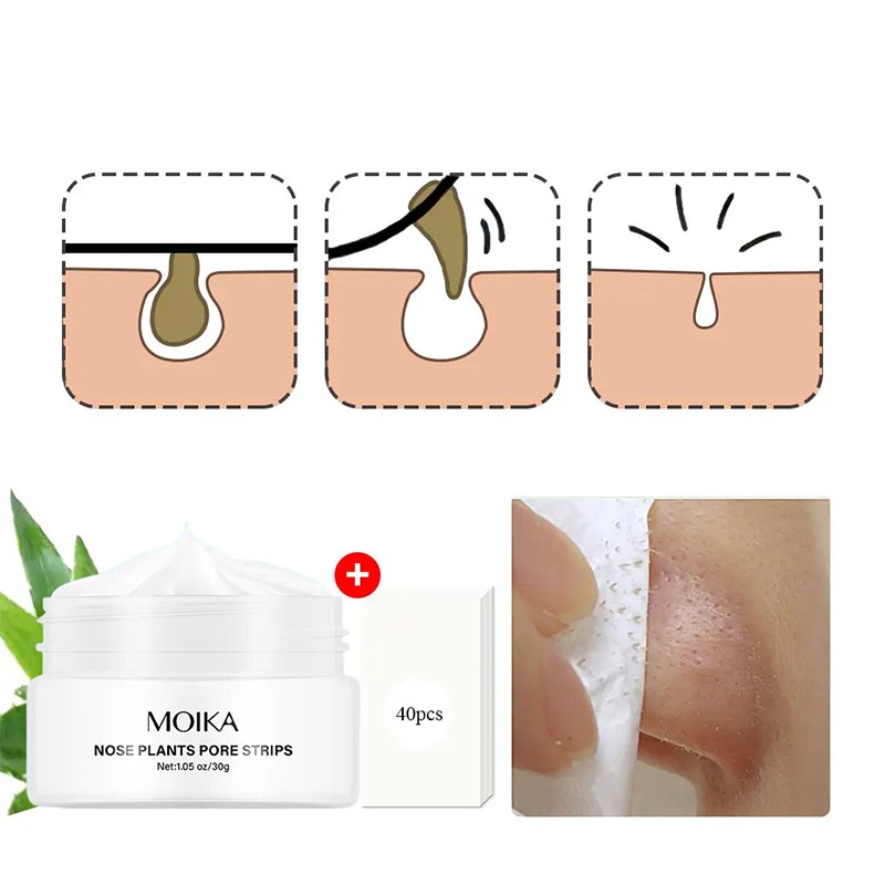 Natural Face Care Mask for Blackheads Nose Pore Strip Peel Cream Form Blackhead Remover Strips