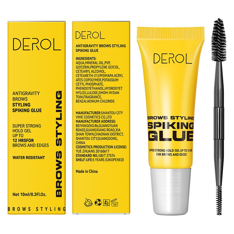 Vegan Brow Wax-freeze Eyebrow Fixing Gel Private Label Use Waterproof Transparent Long Lasting Eyebrow Styling Gel