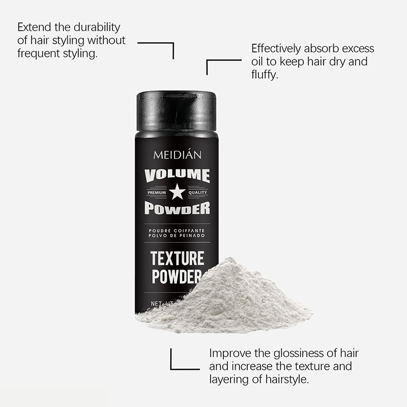 Private Label Matte Fluffy Dry Shampoo Hair Volume Fiber Powder for Men Strong Hold Oil-Control Styling Effect Texturizing