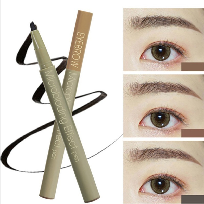 Waterproof Long-Lasting Microshading Eyebrow Pencil Soft Slim Eyebrow Pen for Micro-Defining Microblade Eyebrow Tint