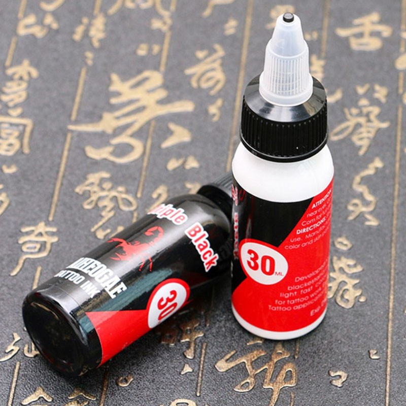 Customizable 30ml/1oz Set of 16 Famous Colors Semi-Permanent Temporary Lip Tattoo Ink Henna Black Tattoo Ink