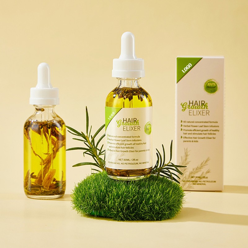 Private Label Organic Herbal Rosemary Oil Hair Growth Treatment Natural Indian Argan Hair Serum Oil