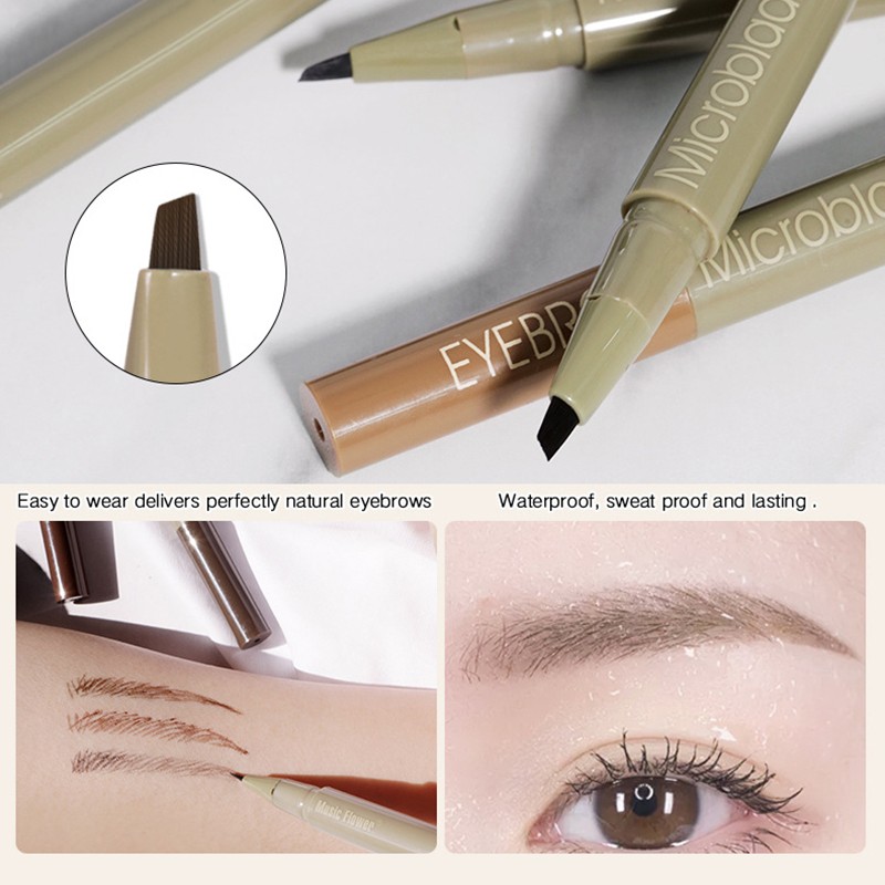 Waterproof Long-Lasting Microshading Eyebrow Pencil Soft Slim Eyebrow Pen for Micro-Defining Microblade Eyebrow Tint