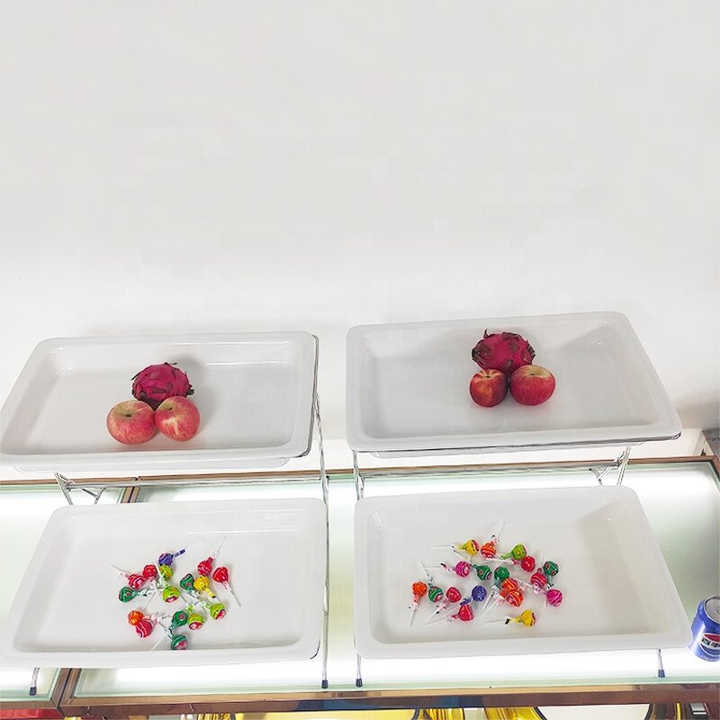 Food Display Stand Factory - OEM/ODM Custom Stainless Steel Holder Food Display Stand Counter Buffet Set