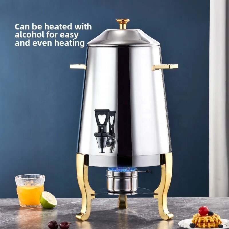 Heated Juice Dispenser Manufacturer - OEM/ODM Custom Hot and Cold Juice Beverage Dispenser Gold Handle Stand