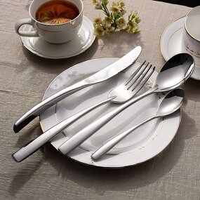 Flatware Set Factory - OEM/ODM Custom Wholesale High Quality Stainless Steel Flatware Set Silver Bulk Spoon Fork