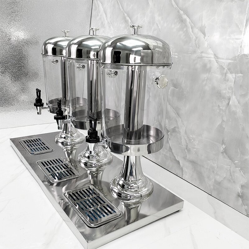 Juicer Dispenser Manufacturer - OEM/ODM Custom Commercial 3L Silver Juicer Dispenser Hotel Equipment Portable