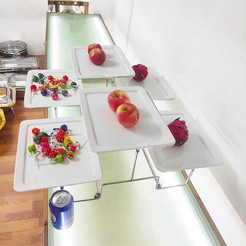 Dessert Display Stand Factory - OEM/ODM Custom Stainless Steel Two Tier Fruit Cake Dessert Display Stands Ceramic