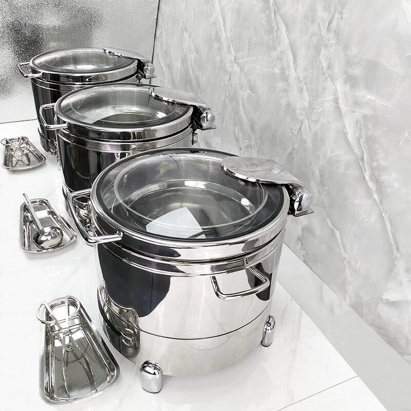 Food Display Stand Factory - OEM/ODM Custom Stainless Steel Holder Food Display Stand Counter Full Size Buffet Set