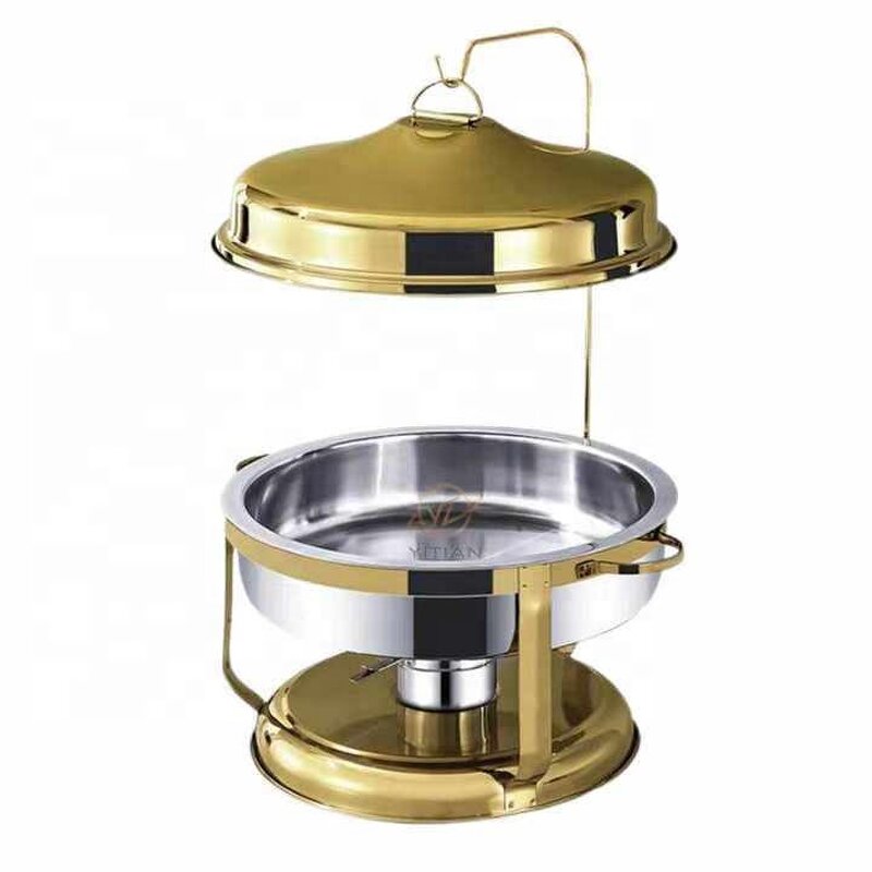 Chafing Dish Factory - OEM/ODM Custom Luxury Restaurant Buffet Set Stainless Steel Food Warmer Custom Gold