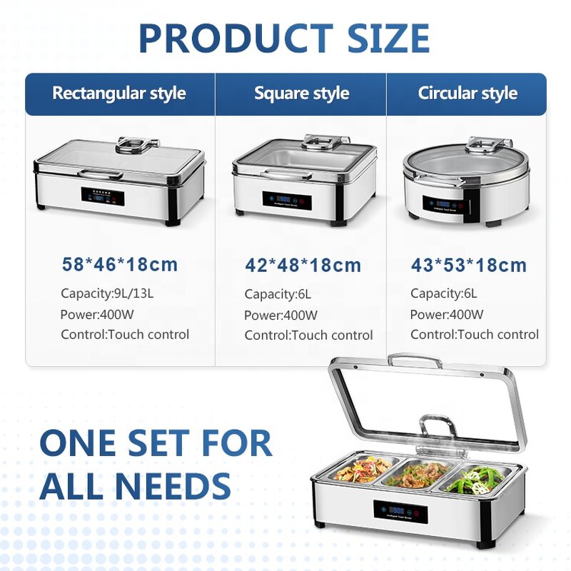 Electric Hot Pot Warmer Manufacturer - OEM/ODM Custom Wholesale Buffet Set Food Warmer Commercial Rectangular Hot Pot