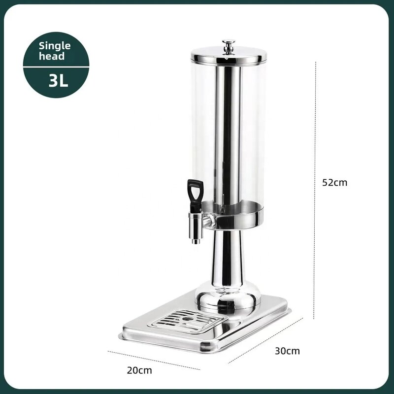 Beverage Dispenser Manufacturer - OEM/ODM Custom 2 Compartment Buffet Stainless Steel Wine Juice Cold Dispenser