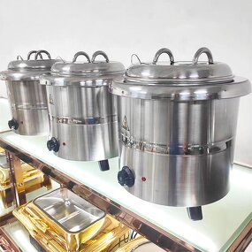 Electric Soup Warmer Pot Factory - OEM/ODM Custom 304 Portable Counter Top Stainless Steel Electric Soup Warmer Pot
