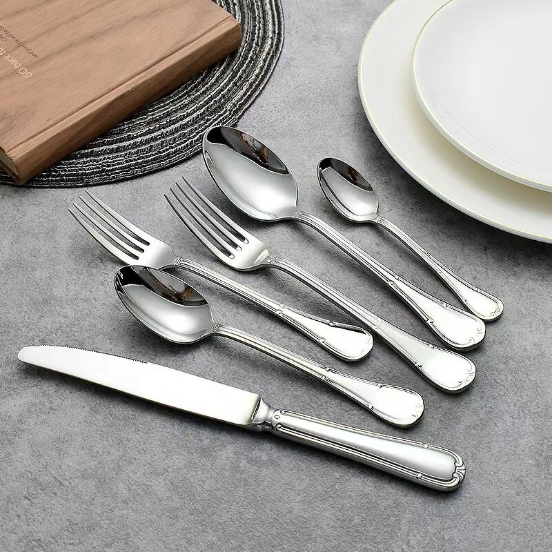 Flatware Set Factory - OEM/ODM Custom Hot Sale OEM ODM Logo Luxury Flatware Set Sustainable Stainless Steel