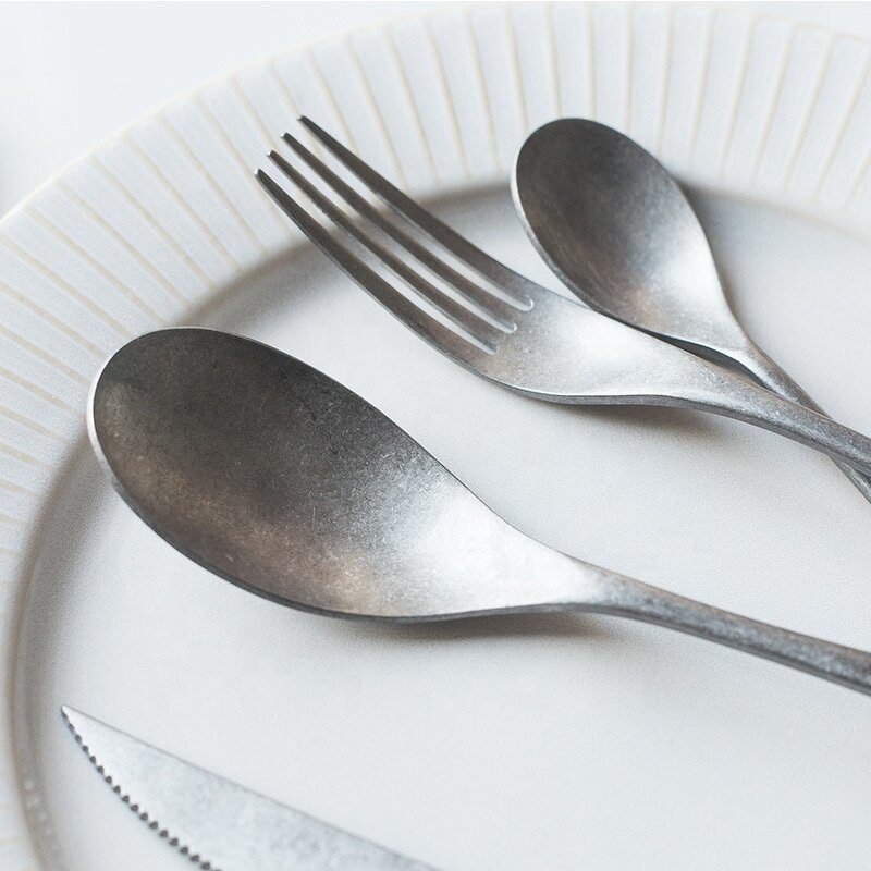 Tableware Manufacturer - OEM/ODM Custom Western Style 18/10 Stainless Steel Tableware Sustainable Metal Household