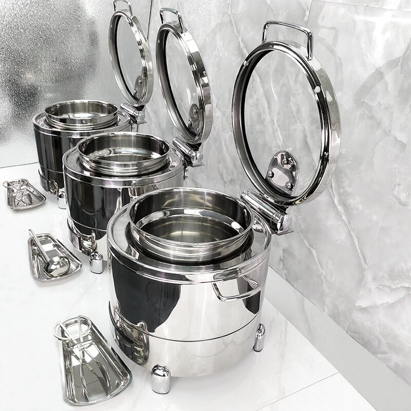 Food Display Stand Factory - OEM/ODM Custom Stainless Steel Holder Food Display Stand Counter Full Size Buffet Set