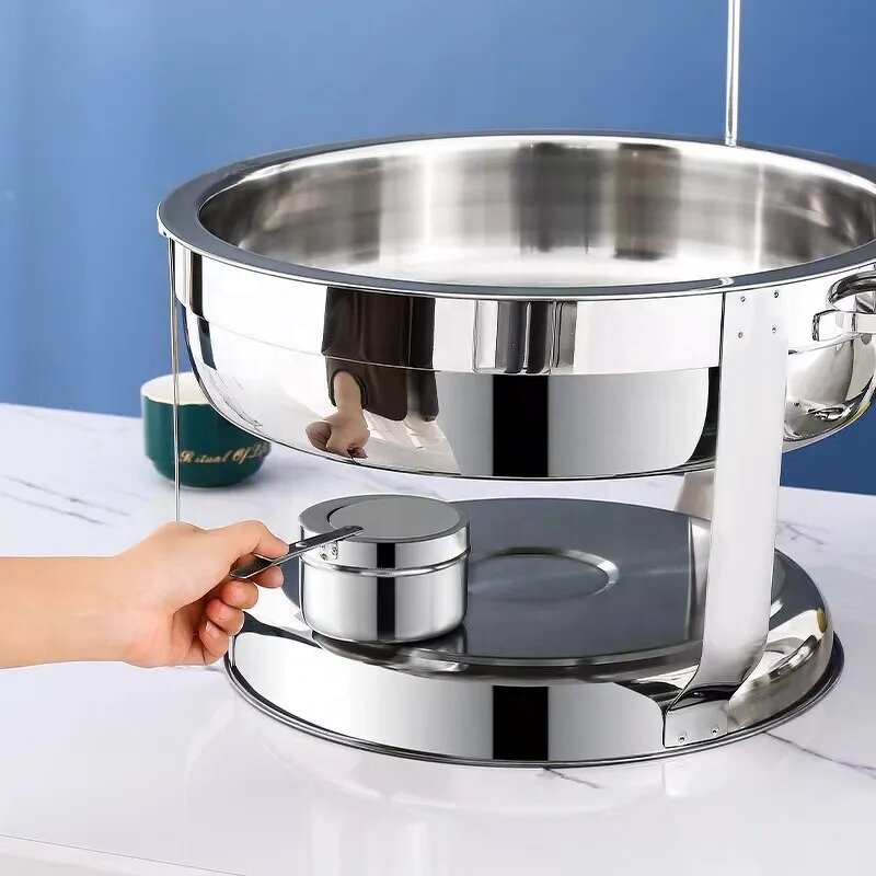 Dinner Stove Manufacturer - OEM/ODM Custom Luxury Commercial Dining Round Food Warmer Stainless Steel Hanging Diamond