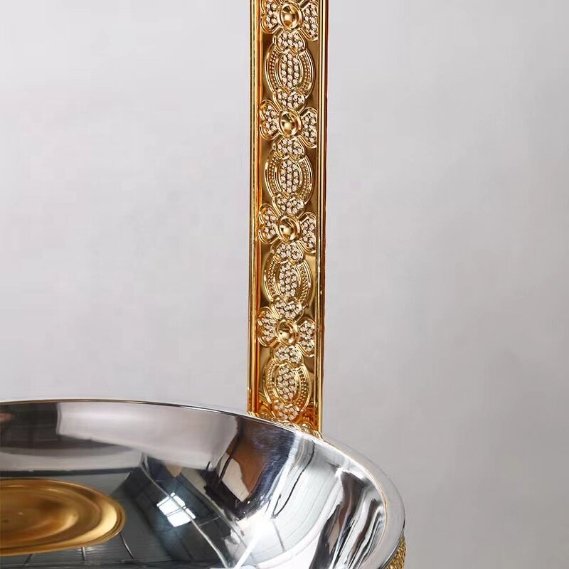 Chafing Dishes Factory - OEM/ODM Custom Arabic Style Kitchen Buffet Food Warmer Gold Hanging Chafing Dishes