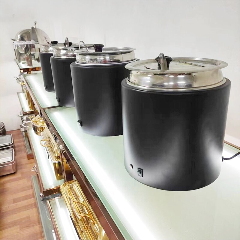 Dry Heat Soup Warmer Factory - OEM/ODM Custom 10L Modern Commercial Dry Heat Soup Warmer for Catering