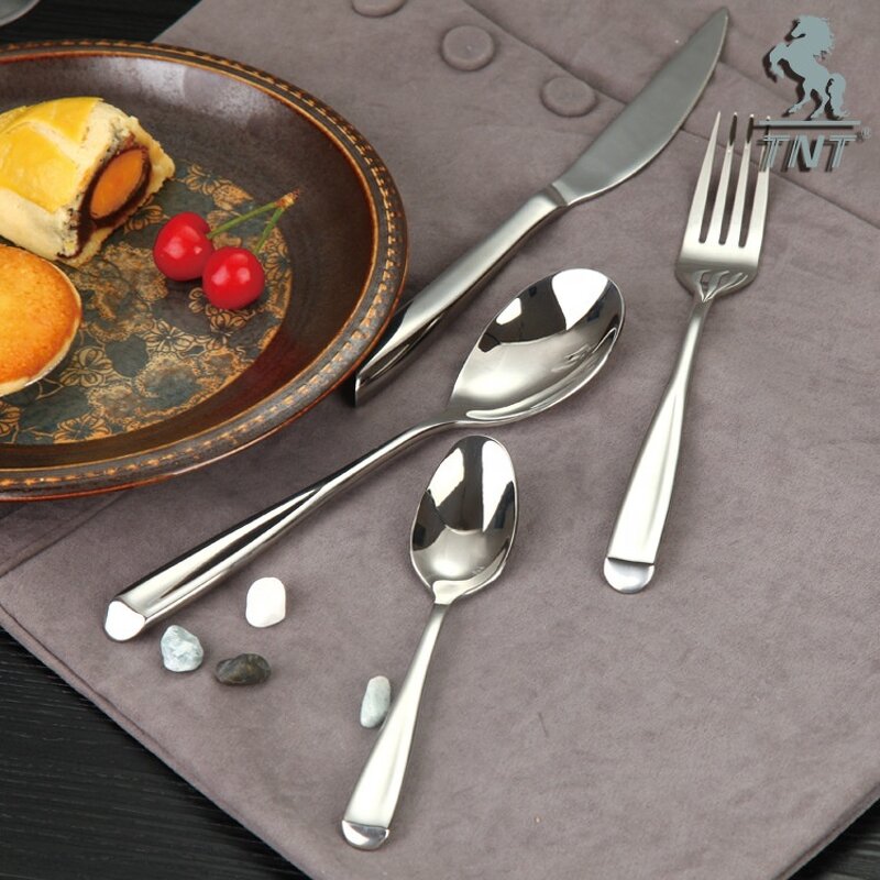 Cutlery Set Manufacturer - OEM/ODM Custom Hot Sale OEM ODM Logo Silver Stainless Steel Cutlery Set Flatware