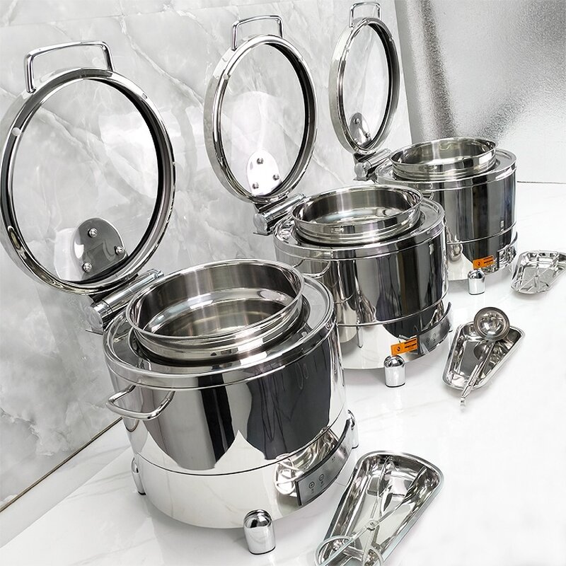 Food Display Stand Factory - OEM/ODM Custom Stainless Steel Holder Food Display Stand Counter Full Size Buffet Set