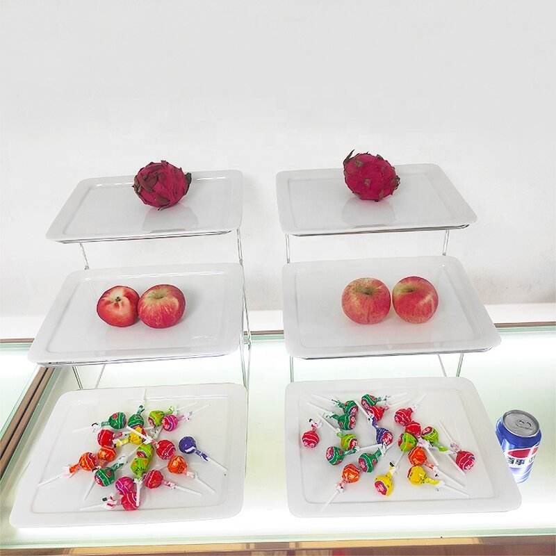 Dessert Stand Manufacturer - OEM/ODM Custom Dubai Hot Sale Buffet Dessert Server Three Tiered Hotel Restaurant Afternoon Tea