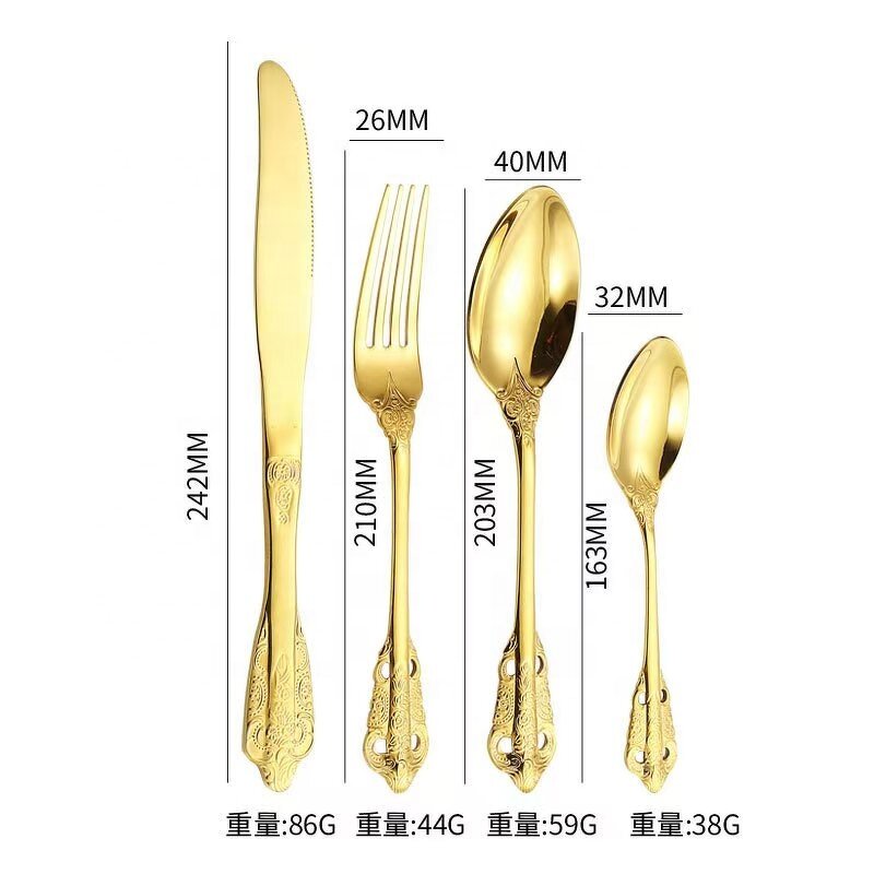 Cutlery Set Manufacturer - OEM/ODM Custom Custom High Stainless Steel Wedding Cutlery Set Luxury Silverware