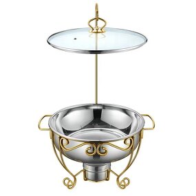 Chafing Dish Factory - OEM/ODM Custom Luxury Stainless Steel Chafing Dish with Hanging Lid 9L Buffet Food Warmer