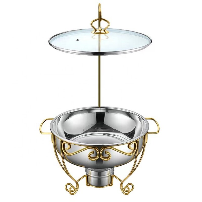 Chafing Dish Factory - OEM/ODM Custom Luxury Stainless Steel Chafing Dish with Hanging Lid 9L Buffet Food Warmer