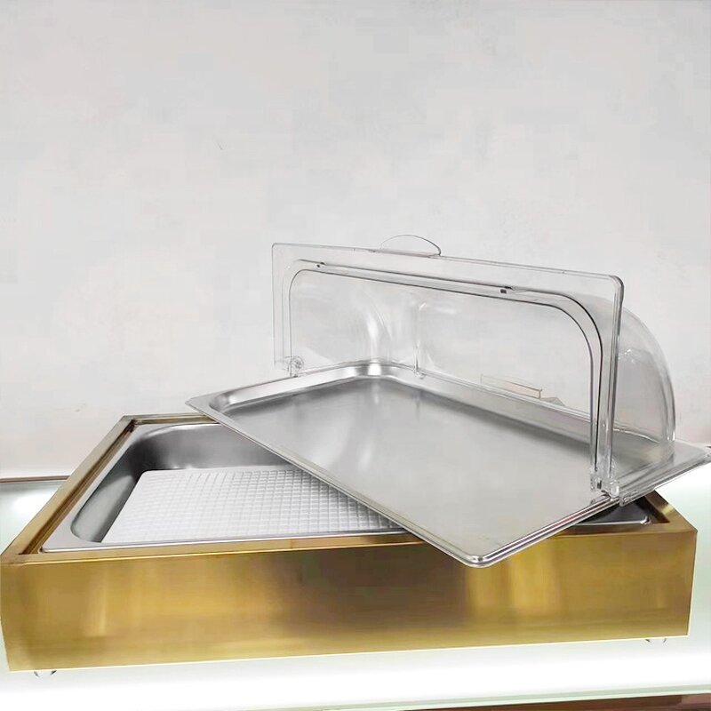 Food Display Stand Manufacturer - OEM/ODM Custom Stainless Steel Food Display Stand Counter Buffet Set with Lid