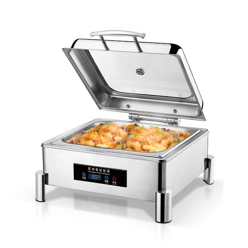Chafing Dishes Factory - OEM/ODM Custom Stainless Steel Square Self serve Food Warmer for Catering