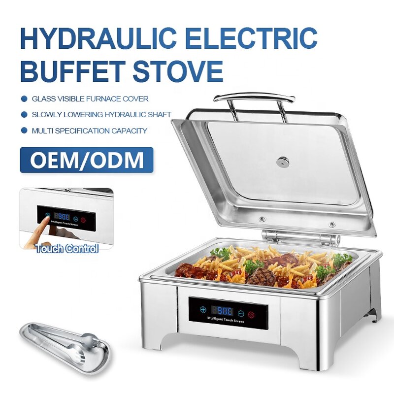 Chafing Dish Manufacturer - OEM/ODM Custom Luxury Round Buffet Food Warmer Stainless Steel Glass Lid