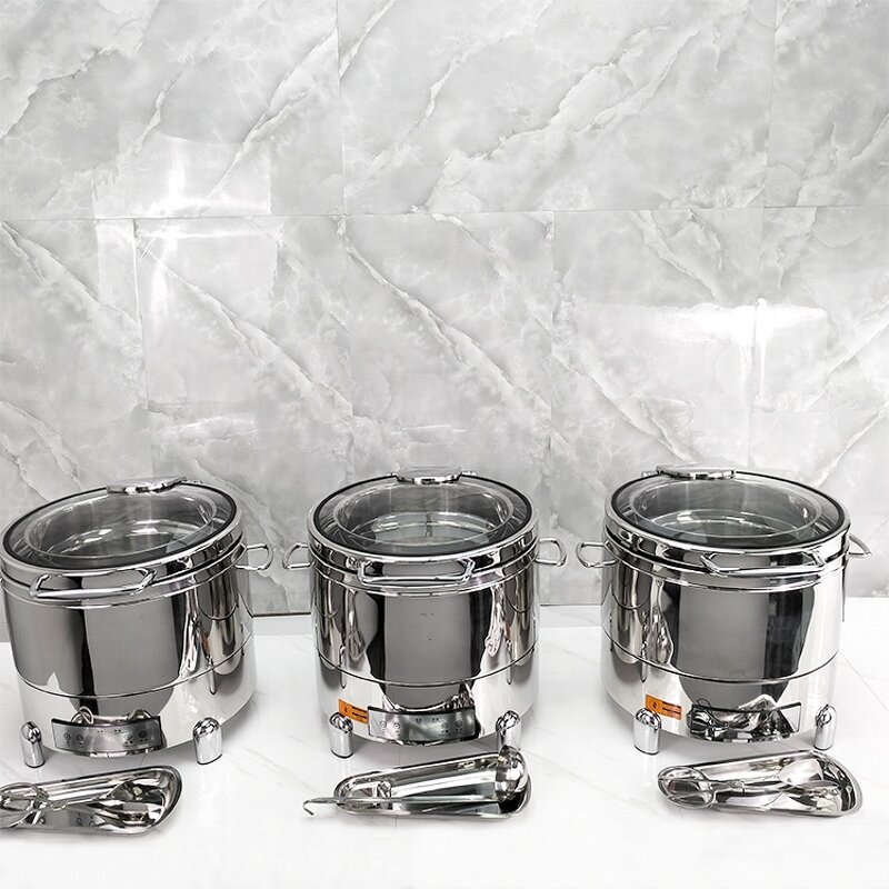 Food Display Stand Factory - OEM/ODM Custom Stainless Steel Holder Food Display Stand Counter Full Size Buffet Set