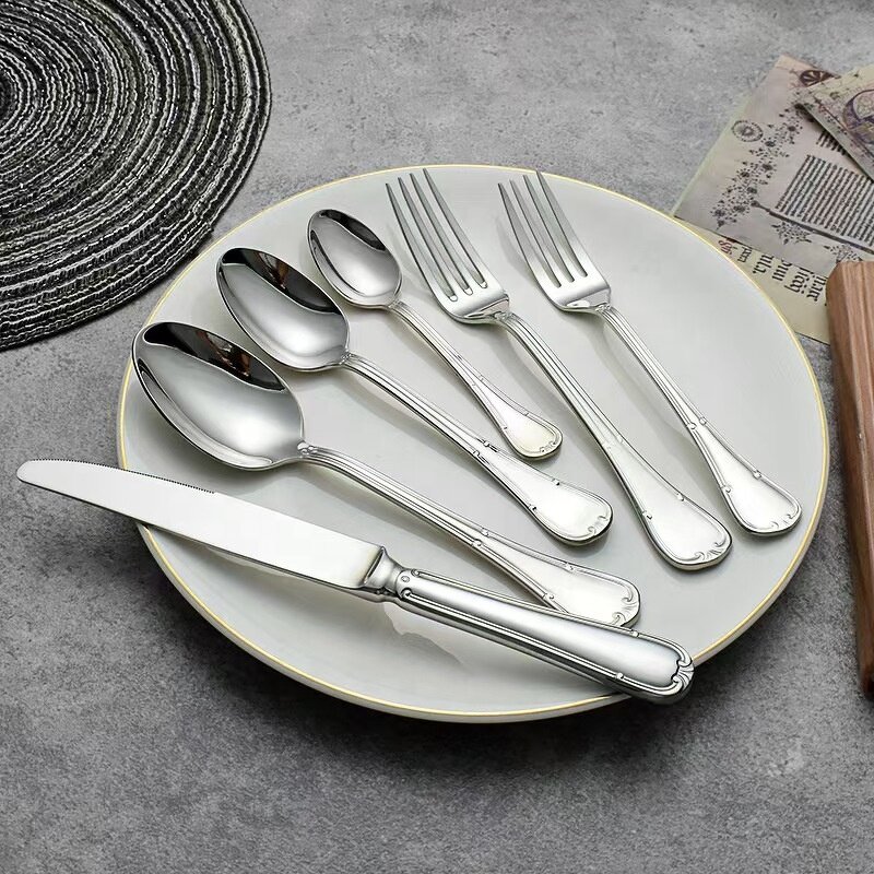 Flatware Set Factory - OEM/ODM Custom Hot Sale OEM ODM Logo Luxury Flatware Set Sustainable Stainless Steel