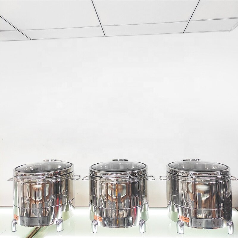 Soup Warmer Factory - OEM/ODM Custom Buffet Equipment 10L Stainless Steel Stock Pot Electric Food Warmer