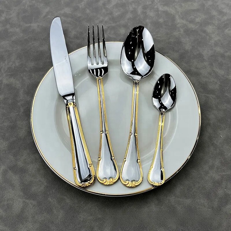 Flatware Dinnerware Set Manufacturer - OEM/ODM Custom Sustainable Stainless Steel Flatware Dinnerware Set Mirror Polished