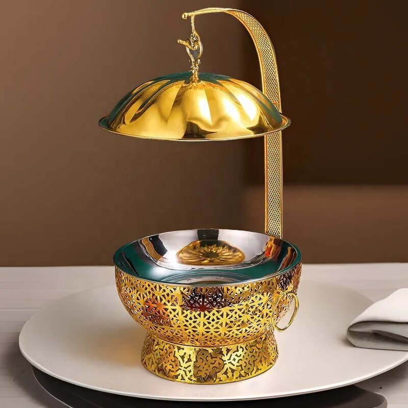 Chafing Dish Factory - OEM/ODM Custom Wedding Party Golden Chafing Dish Stainless Steel Food Warmer