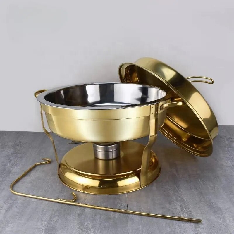 Chafing Dish Factory - OEM/ODM Custom Luxury Restaurant Buffet Set Stainless Steel Food Warmer Custom Gold