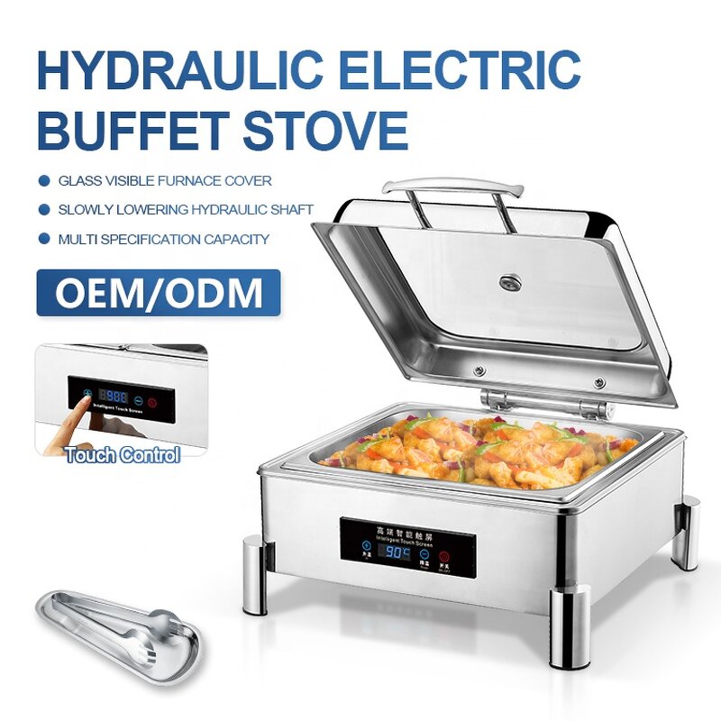 Chafing Dishes Factory - OEM/ODM Custom Stainless Steel Square Self serve Food Warmer for Catering