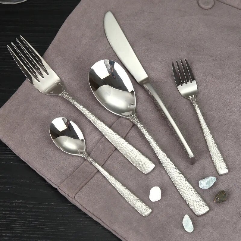 Flatware Utensils Set Manufacturer - OEM/ODM Custom 20pcs Heavy Duty Stainless Steel Flatware Utensils Sustainable Cutlery