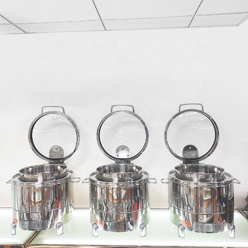 Soup Warmer Factory - OEM/ODM Custom Buffet Equipment 10L Stainless Steel Stock Pot Electric Food Warmer