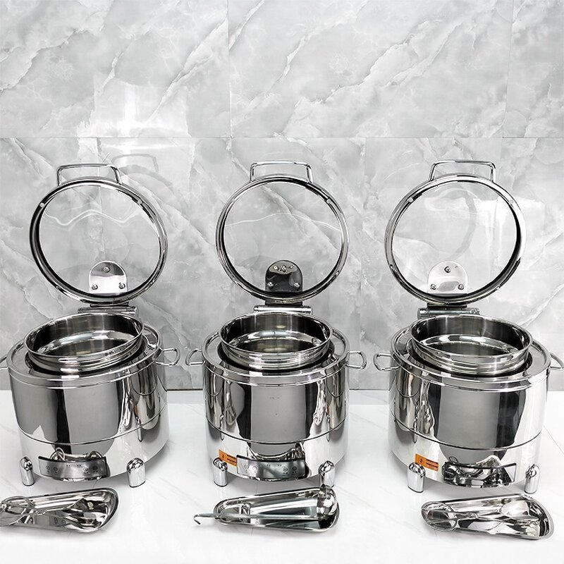 Food Display Stand Factory - OEM/ODM Custom Stainless Steel Holder Food Display Stand Counter Full Size Buffet Set