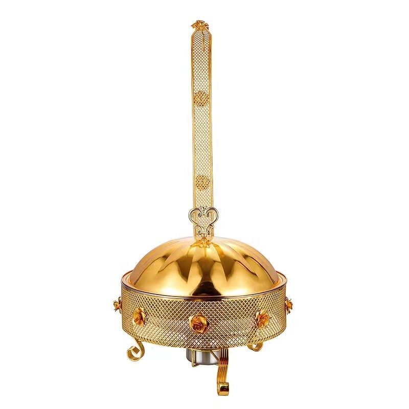 Hot Pot Manufacturer - OEM/ODM Custom Gold Round Hanging Hot Pot Hotel Restaurant Buffet Hot Pot