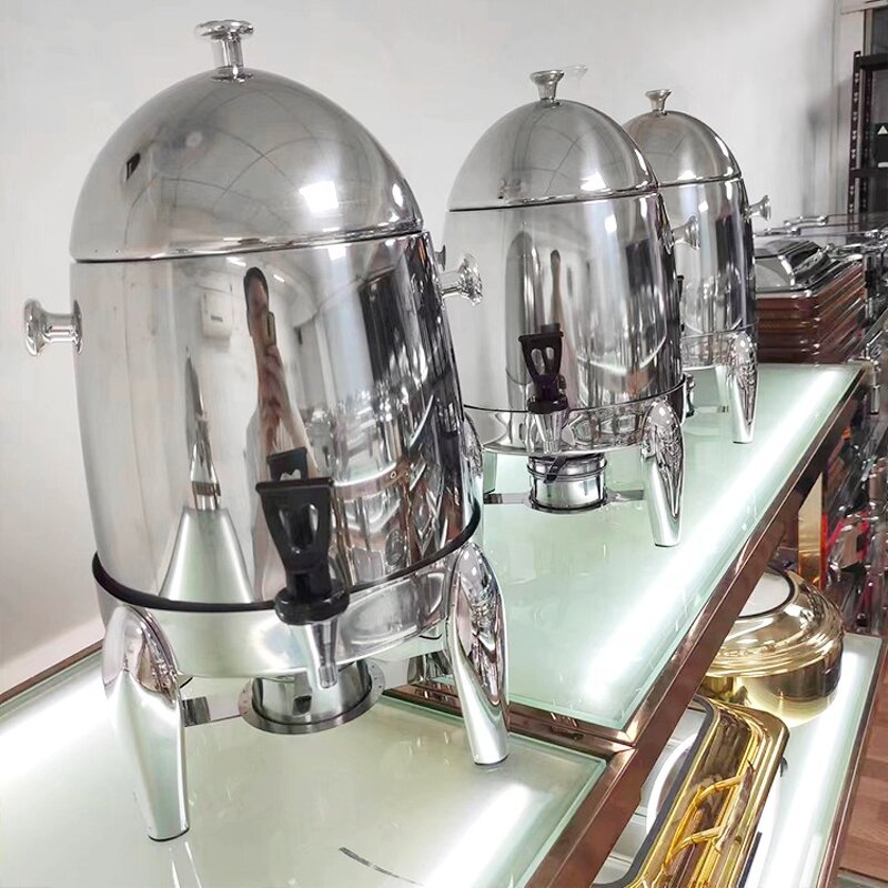 Beverage Dispenser Factory - OEM/ODM Custom 12L Gold Stainless Steel Coffee Dispenser Hotel Catering Heating