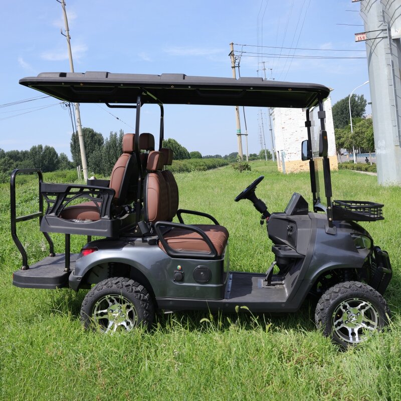 Golf Cart Manufacturer - 60V 4 Seater Lithium Battery All Terrain Tires for Resorts