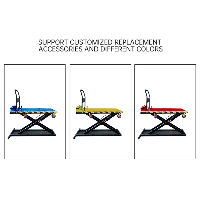 Hydraulic Trolley Factory - Portable Manual Scissor Flatbed Push Cart Customized Small Mobile Lifts OEM