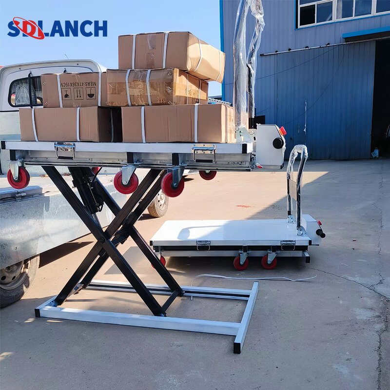 Electric Hydraulic Platform Manufacturer - Portable Four-Wheel Automatic Loading Flat Carriage Foldable Outdoor
