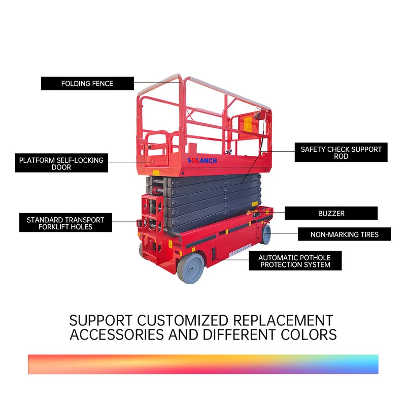 Hydraulic Work Platform Manufacturer - Industrial Standing Electric Mobile Scissor Lift Table with Rollers